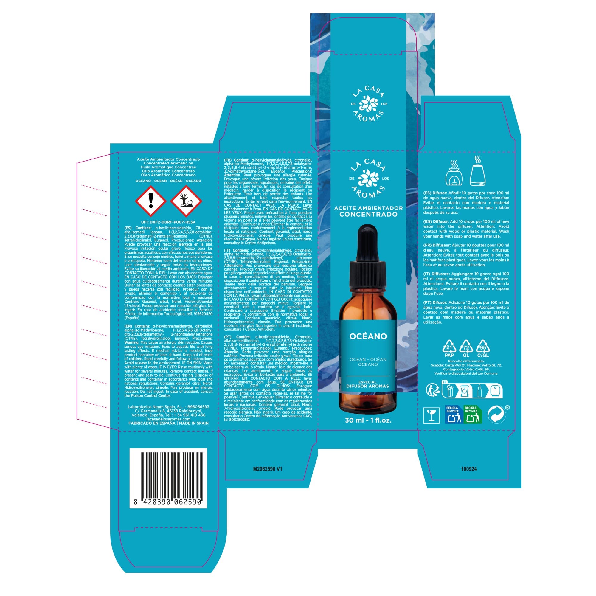 EXP.12 AC.HIDRO OCEANO 30 ML CASA AROMAS